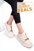 PANTOFI BEJ PIELE NATURALA  251620NP