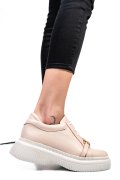 PANTOFI BEJ PIELE NATURALA  251620NP