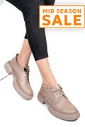 PANTOFI BEJ PIELE NATURALA  251622NP