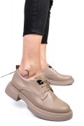 PANTOFI BEJ PIELE NATURALA  251622NP