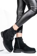 GHETE NEGRE PIELE NATURALA INTOARSA 242816SP