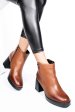 Botine maro piele naturala 242827np