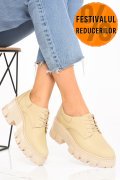 PANTOFI BEJ PIELE NATURALA 2S77080