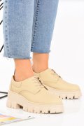 PANTOFI BEJ PIELE NATURALA 2S77080