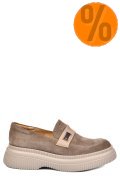 MOCASINI BEJ PIELE NATURALA INTOARSA 251619SP