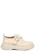 MOCASINI CREM PIELE NATURALA 251618NP