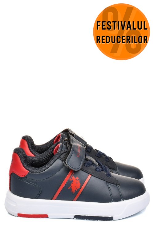 U.s. polo assn, pantofi sport navy red travis-jr