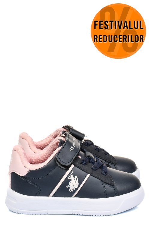 U.s. polo assn, pantofi sport navy pink travis-jr