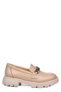 MOCASINI BEJ PIELE NATURALA 251616NP