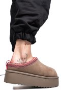 SABOTI TAUPE PIELE NATURALA INTOARSA 1S77253