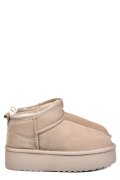CIZME BEJ PIELE NATURALA INTOARSA 1S77250