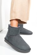 CIZME GRI PIELE NATURALA INTOARSA 5SP854