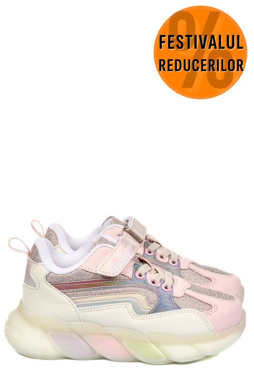 Lumberjack, pantofi sport white pink justice