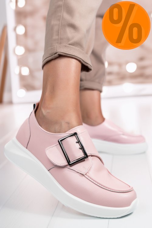Pantofi sport roz piele naturala tsp5010