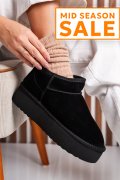 CIZME NEGRE PIELE NATURALA INTOARSA 1S77250
