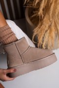 CIZME BEJ PIELE NATURALA INTOARSA 1S77251