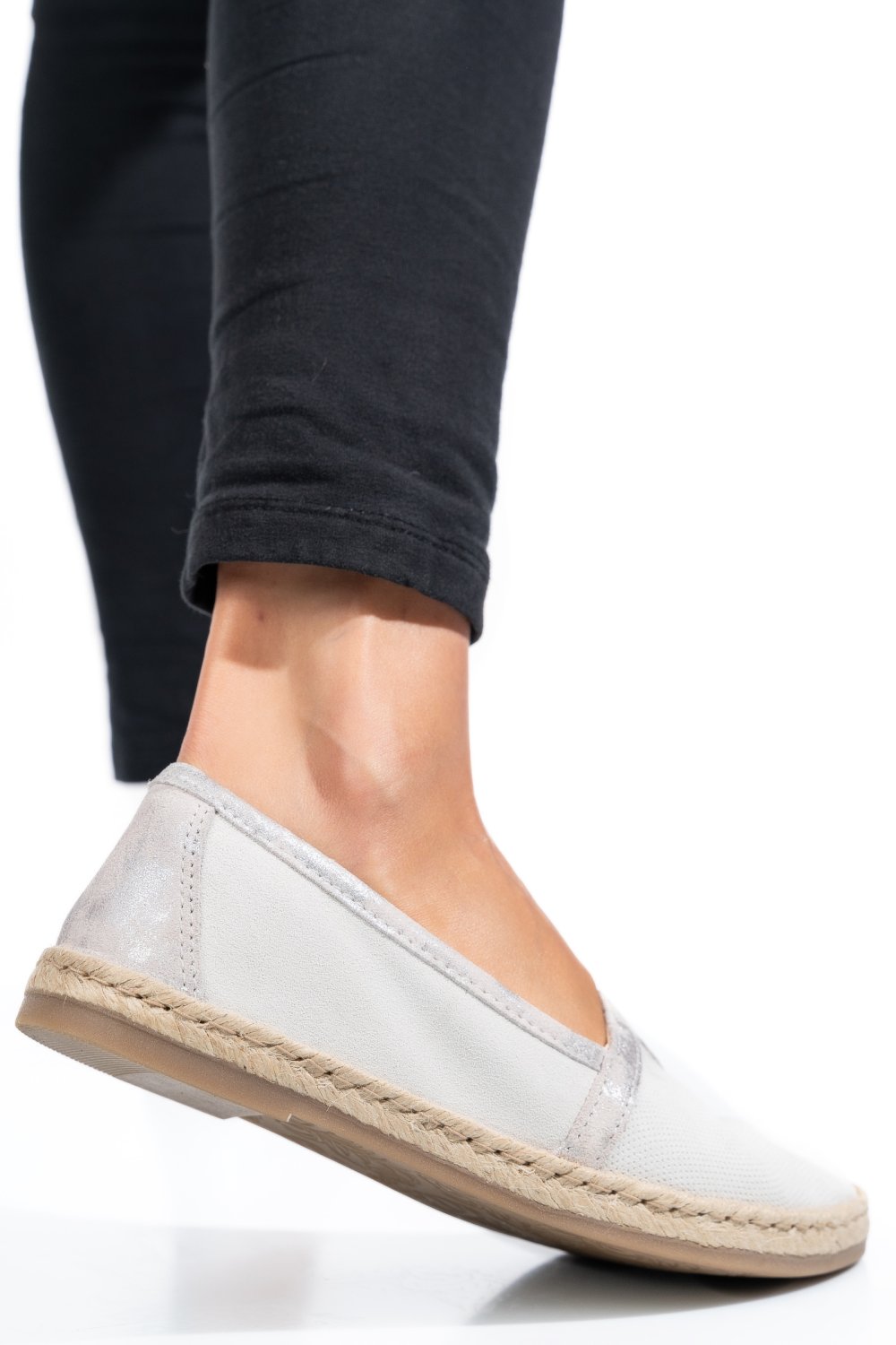ESPADRILE BEJ PIELE NATURALA INTOARSA WS77S-142R04