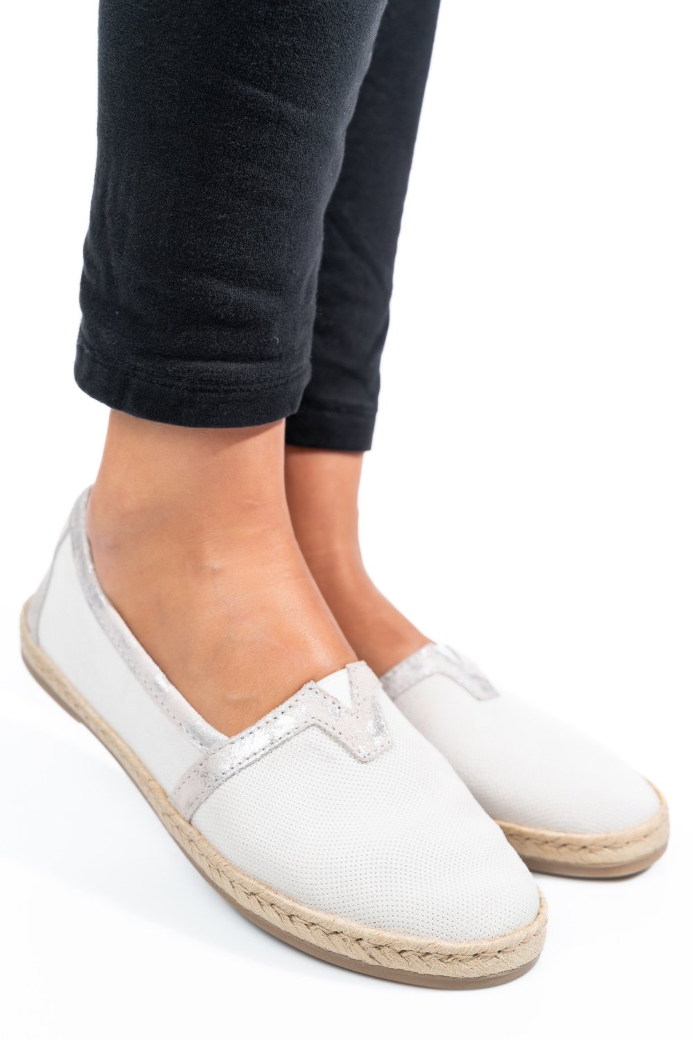 ESPADRILE BEJ PIELE NATURALA INTOARSA WS77S-142R04
