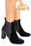 BOTINE DAMA PIELE NATURALA INTOARSA NEGRE COLOR 7S7770