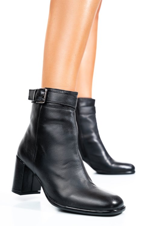 Botine negre piele naturala 1s771835