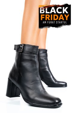 BOTINE NEGRE PIELE NATURALA 1S771835