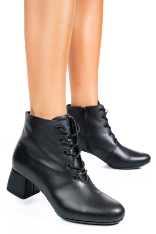 Botine negre piele naturala 7s7780