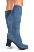 CIZME ALBASTRE PIELE NATURALA INTOARSA 8S7700