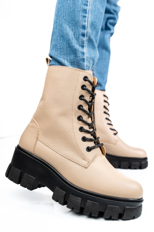 Ghete bej piele naturala 1s7755
