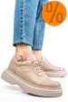 Pantofi bej piele naturala  251621np/npk
