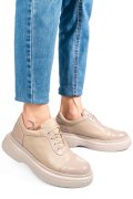 PANTOFI BEJ PIELE NATURALA  251621NP/NPK