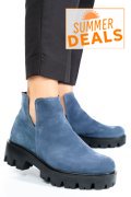 GHETE ALBASTRE PIELE NATURALA INTOARSA 0S7724