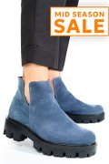 GHETE ALBASTRE PIELE NATURALA INTOARSA 0S7724