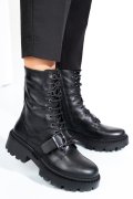 GHETE NEGRE PIELE NATURALA 3S7772