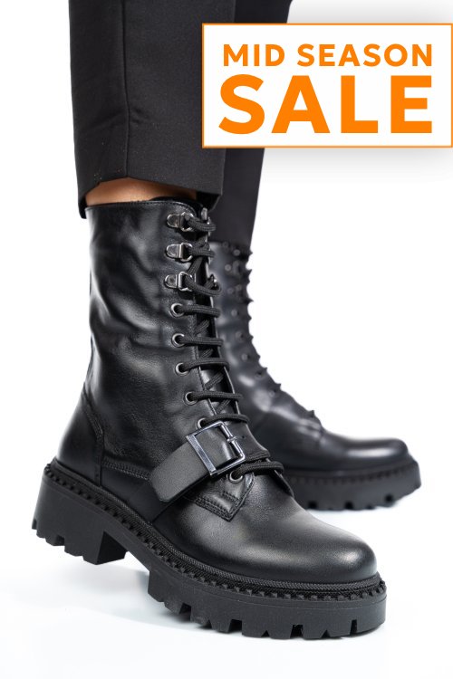 Ghete negre piele naturala 3s7772