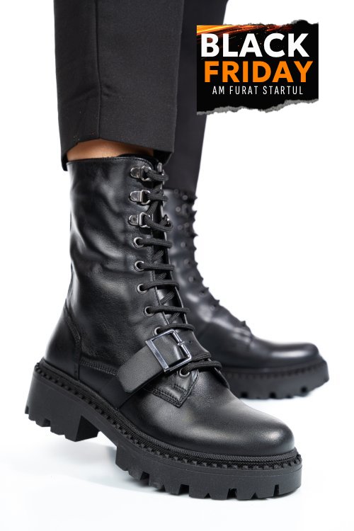 Ghete negre piele naturala 3s7772