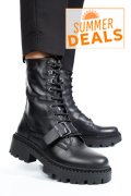 GHETE NEGRE PIELE NATURALA 3S7772