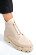 GHETE DAMA IMBLANITE PIELE NATURALA BEJ 4S7723