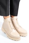 GHETE DAMA IMBLANITE PIELE NATURALA BEJ 4S7723