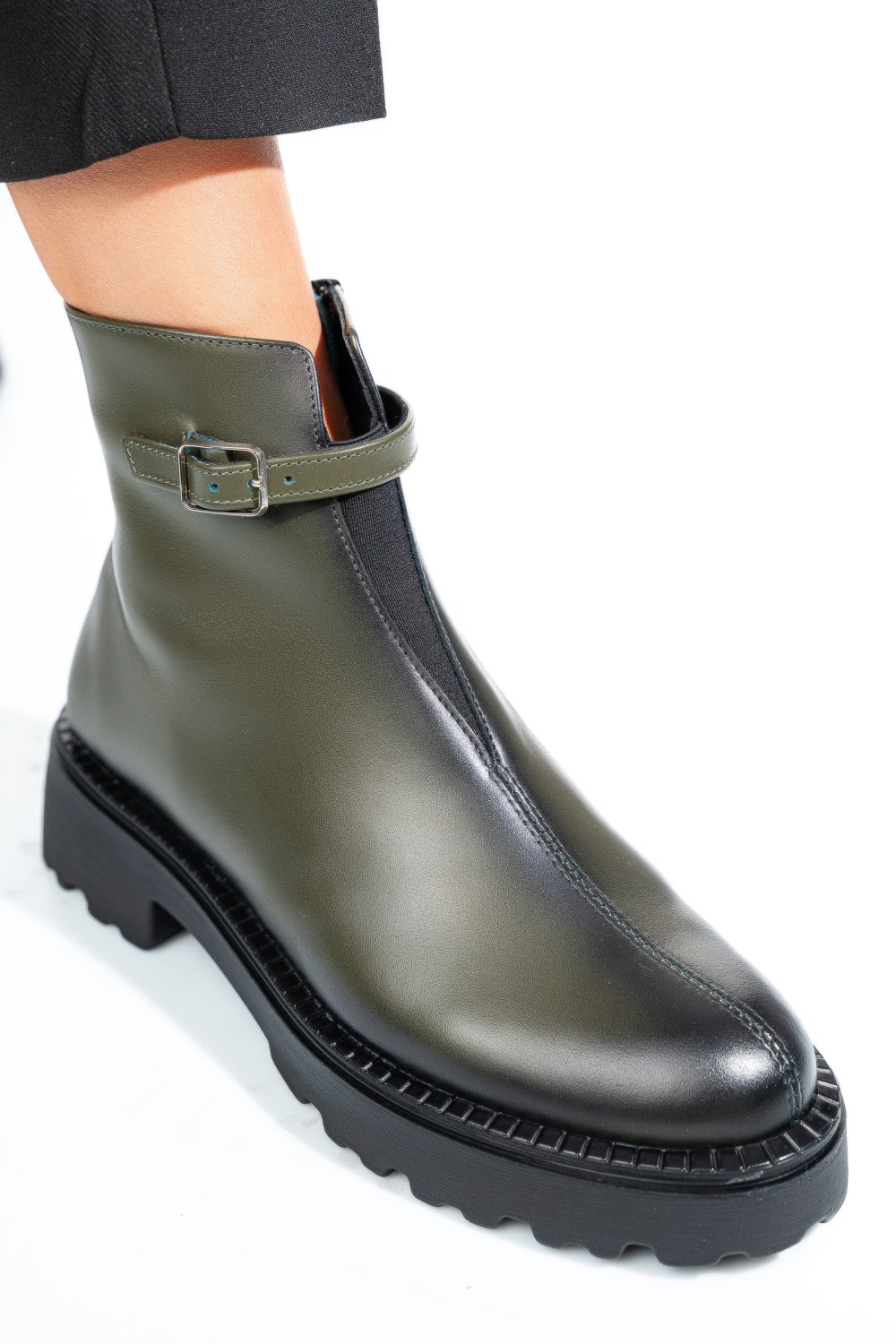 GHETE VERZI PIELE NATURALA 4S7730