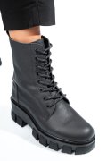 GHETE NEGRE PIELE NATURALA 1S7755