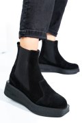 GHETE NEGRE PIELE NATURALA INTOARSA 2S7700