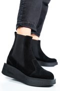GHETE NEGRE PIELE NATURALA INTOARSA 2S7700