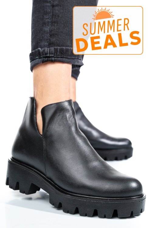 Ghete negre piele naturala 0s7724