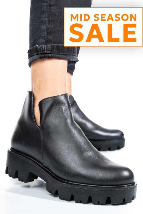 Ghete negre piele naturala 0s7724