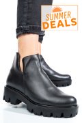 GHETE NEGRE PIELE NATURALA 0S7724