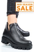GHETE NEGRE PIELE NATURALA 0S7724