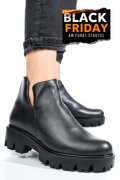 GHETE NEGRE PIELE NATURALA 0S7724