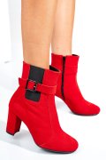 BOTINE DAMA PIELE NATURALA INTOARSA ROSII 7S7772