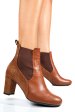 Botine dama piele naturala intoarsa maro 7s7770nef