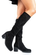 CIZME NEGRE PIELE NATURALA INTOARSA 8S7700